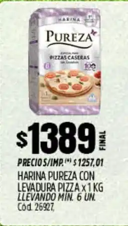 Supermercados Yaguar Pureza harina con levadura pizza oferta