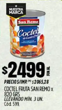 Supermercados Yaguar San remo coctel fruta oferta