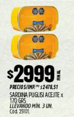 Supermercados Yaguar Puglisi sardina aceite oferta
