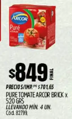 Supermercados Yaguar Arcor pure tomate brick oferta