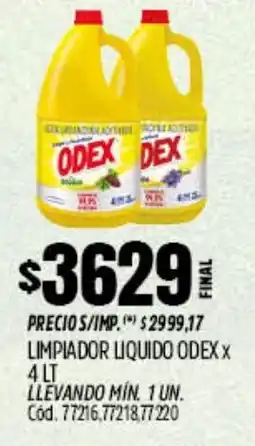 Supermercados Yaguar Odex limpiador liquido oferta
