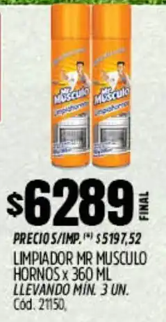 Supermercados Yaguar Mr musculo hornos limpiador oferta