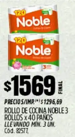 Supermercados Yaguar Noble rollo de cocina oferta
