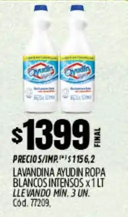 Supermercados Yaguar Ayudín lavandina ropa blancos intensos oferta