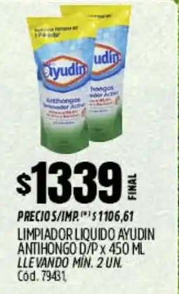 Supermercados Yaguar Ayudín limpiador liquido antihongo d/p oferta