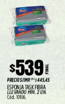 Supermercados Yaguar Task esponja fibra oferta