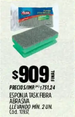 Supermercados Yaguar Task esponja fibra abrasiva oferta