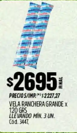 Supermercados Yaguar Grande vela ranchera oferta