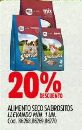 Supermercados Yaguar Sabrositos alimento seco oferta