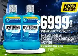 Supermercados Yaguar Listerine enjuague bugal zero antisarro oferta