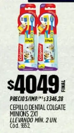 Supermercados Yaguar Colgate cepillo dental minions oferta