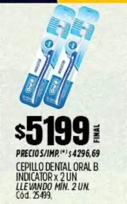 Supermercados Yaguar Oral B cepillo dental indicator oferta