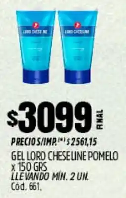 Supermercados Yaguar Gel lord cheseline pomelo oferta