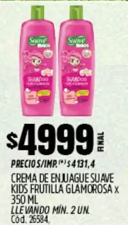 Supermercados Yaguar Suave kids crema de enjuague frutilla glamorosa oferta