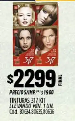 Supermercados Yaguar 317 tinturas kit oferta