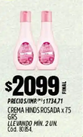 Supermercados Yaguar Hinds crema rosada oferta