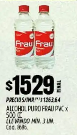 Supermercados Yaguar Frau alcohol puro pvc oferta