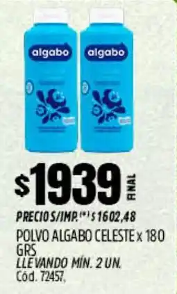 Supermercados Yaguar Algabo polvo celeste oferta