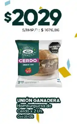 Diarco Union ganadera hamburguesa de cerdo oferta