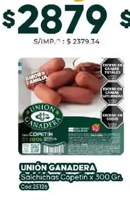 Diarco Union ganadera salchichas copetin oferta