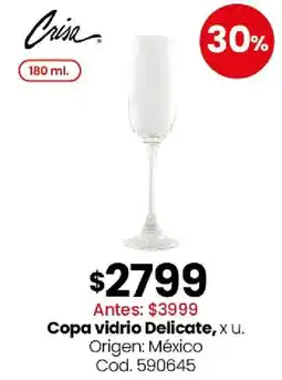 Coto Crisa copa vidrio delicate oferta