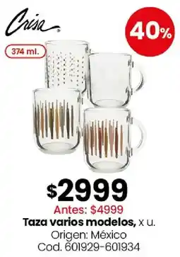 Coto Crisa taza varios modelos oferta
