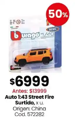 Coto Auto 1:43 street fire surtido oferta