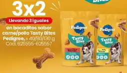 Coto Pedigree en bocaditos sabor carne/pollo tasty bites oferta