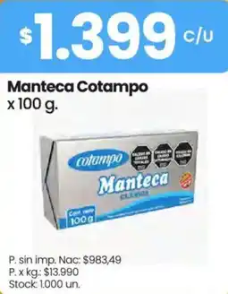 Changomas Cotampo manteca oferta