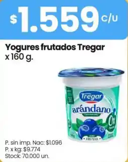Changomas Tregar yogures frutados oferta