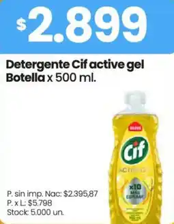 Changomas Cif detergente active gel botella oferta