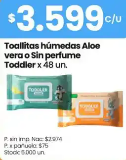 Changomas Toddler toallitas húmedas aloe vera o sin perfume oferta