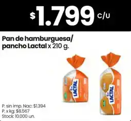 Changomas Lactal pan de hamburguesa/ pancho oferta
