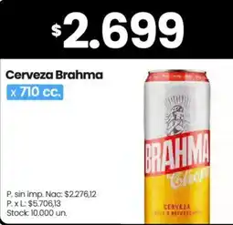 Changomas Brahma cerveza oferta