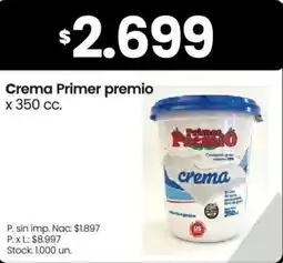 Changomas Primer premio crema oferta