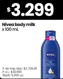 Changomas Nivea body milk oferta