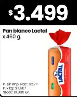 Changomas Lactal pan blanco oferta