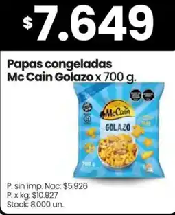 Changomas McCain golazo papas congeladas oferta
