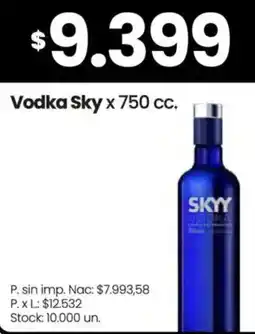 Changomas Sky vodka oferta