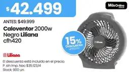 Changomas Liliana caloventor negro oferta