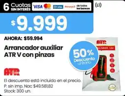 Changomas Atr V arrancador auxiliar con pinzas oferta