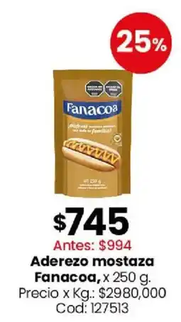 Coto Fanacoa aderezo mostaza oferta