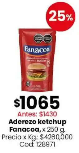 Coto Fanacoa Aderezo ketchup oferta