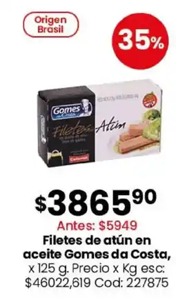 Coto Gomes da costa filetes de atún en aceite oferta