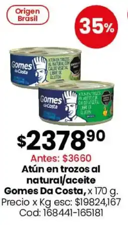 Coto Gomes da costa atún en trozos al natural/aceite oferta