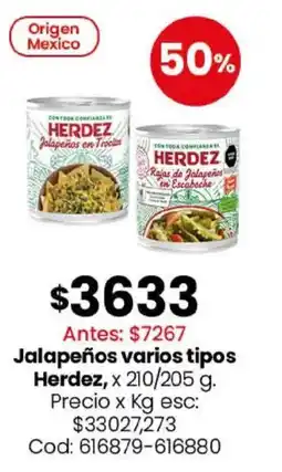 Coto Herdez Jalapeños varios tipos oferta