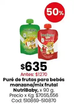 Coto Nutribaby puré de frutas para bebés manzana/mix frutal oferta