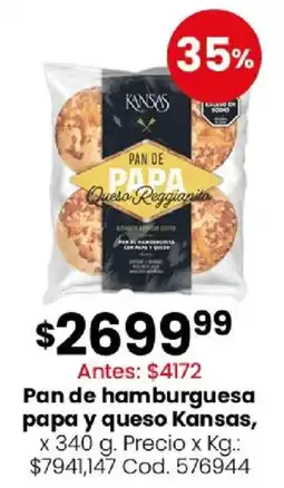Coto Kansas pan de hamburguesa papa y queso oferta