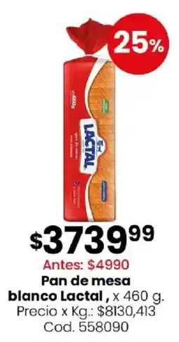 Coto Lactal pan de mesa blanco oferta
