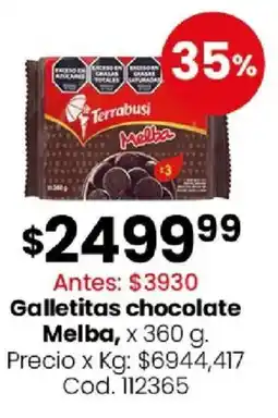 Coto Terrabusi melba galletitas chocolate oferta